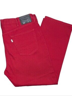 ​Levi 541 Jeans Athletic Fit Mens 40 x 30 Straight Leg Taper Red